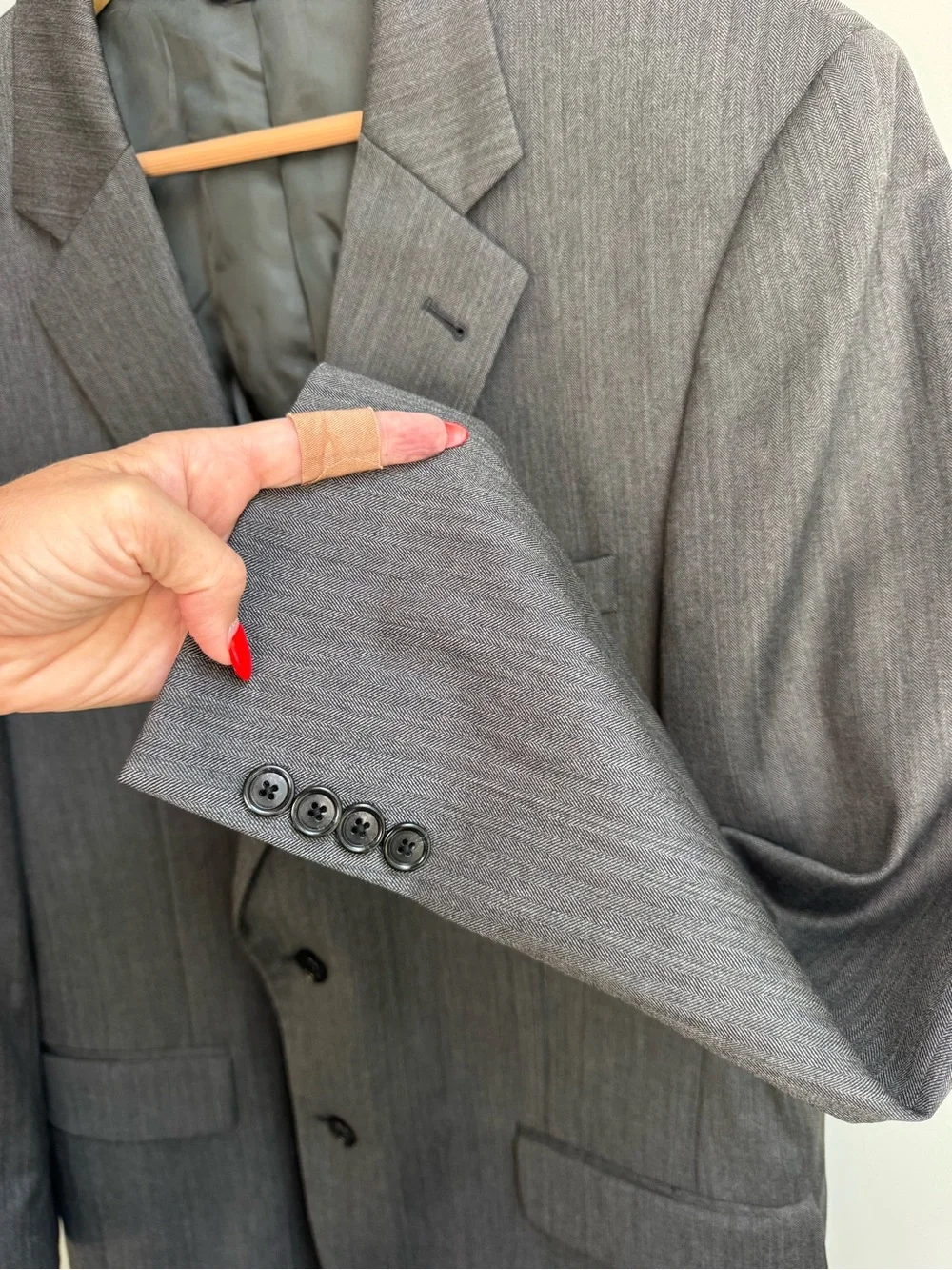 Jos. A. Bank Men's Dark Charcoal Two-Button Suit Blazer